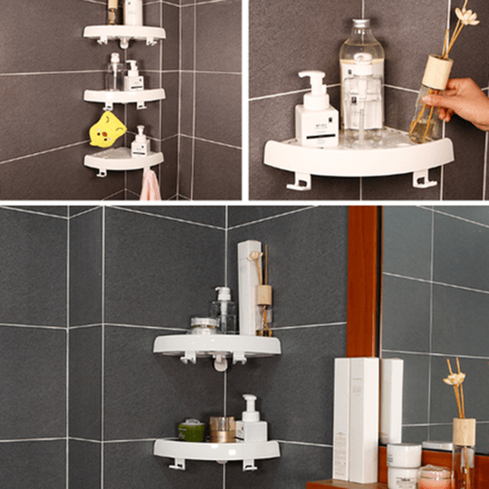 Non Adhesive 3X Corner Shelf