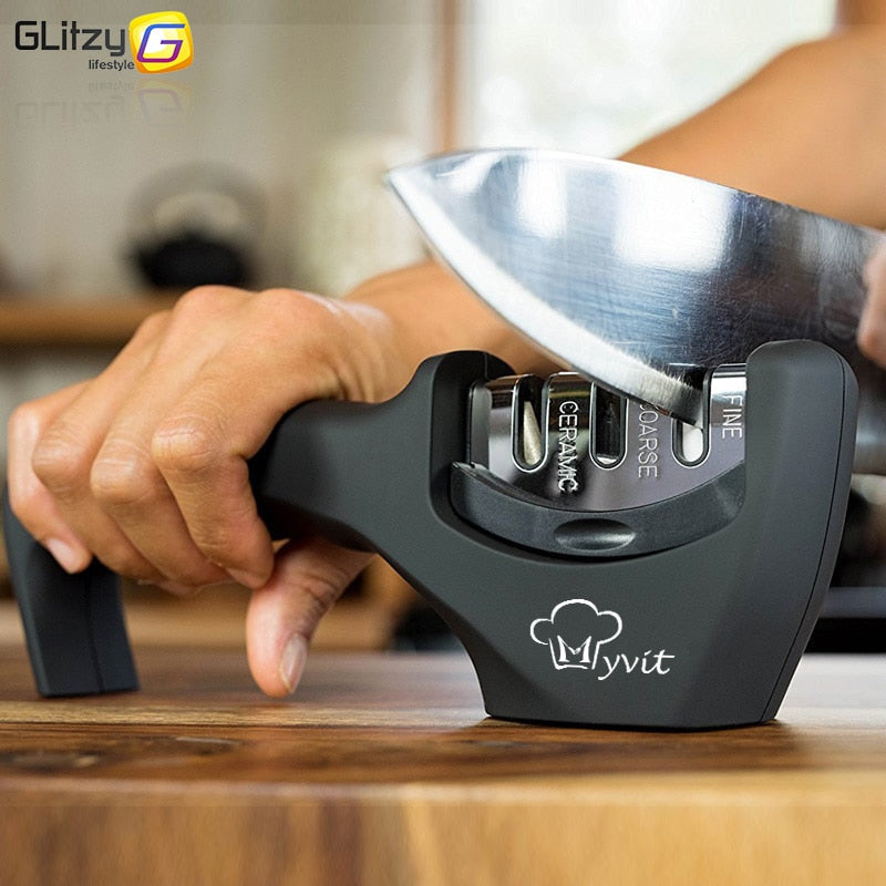 Knife Sharpener 3 Stages Professional Kitchen Sharpening Stone