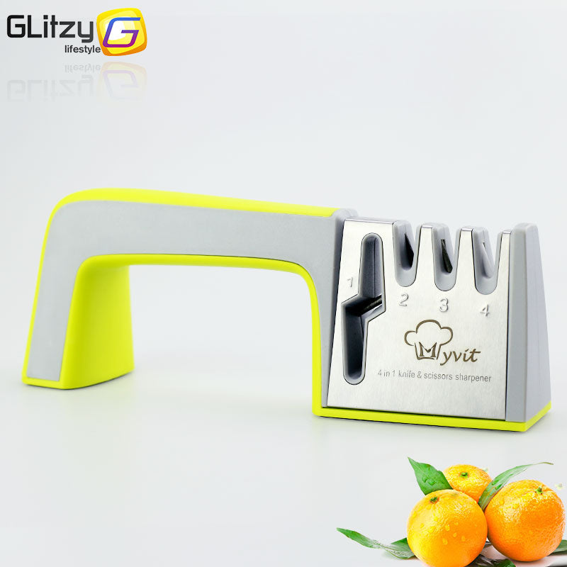 Knife Sharpener 4 Stage Professional Kitchen Sharpening Stone