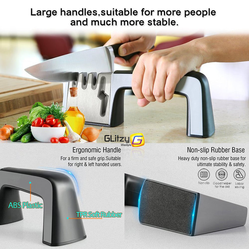 Knife Sharpener 4 Stage Professional Kitchen Sharpening Stone